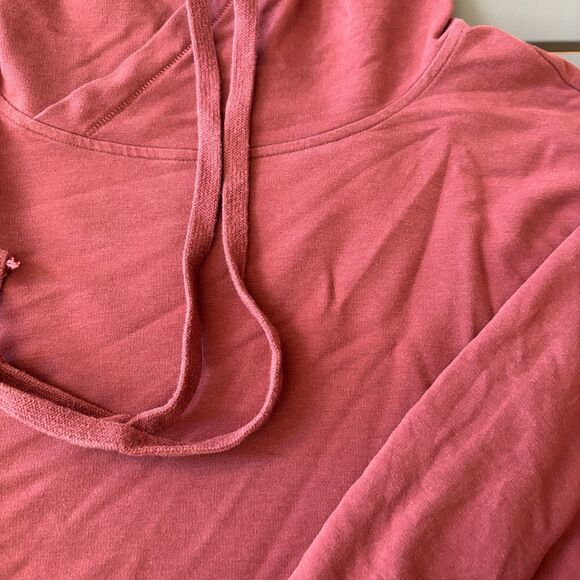 Alo Yoga Social Hoodie Women's Mauve Pink Medium Training Long Sleeve Drawstring - Picture 5 of 8